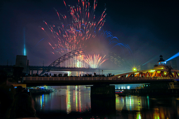 Newcastle Quayside, Tall Ships firework display